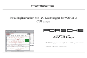 Einbauanweißung MoTeC Datenlogger für 996 GT 3 CUP
