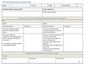 FFA Advanced Course Self-Assessment Session Planner