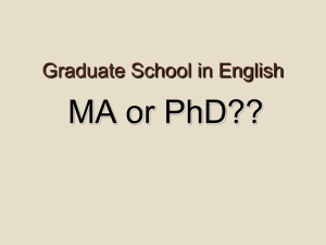 Graduate School in English