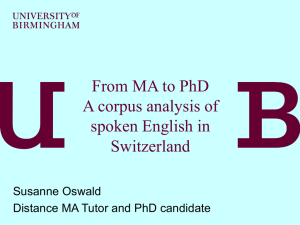 Susanne Oswald - English Teachers Association of Switzerland