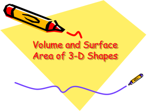 Volume and Surface Area of 3