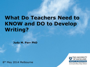 What do teacher need to know and do to develop writing?