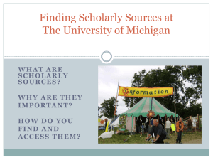 Scholarly Information: What Is It, Why Is It Important, and How Do