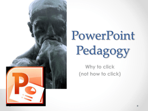 Pedagogy and PowerPoint