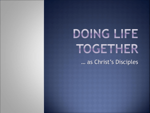 Doing Life Together - Danube International Church