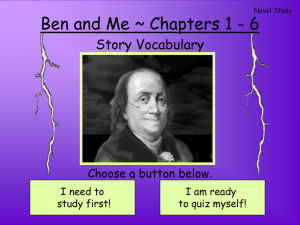 Ben and Me ~ Chapters 1 - 6