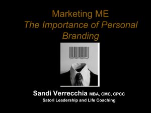Marketing ME The Importance of Personal Branding