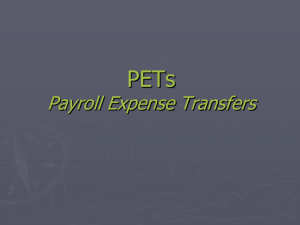 Payroll Expense Transfers