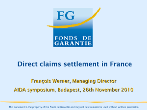Direct claims settlement in France