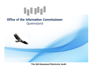Self-assessed electronic audit - Office of the Information
