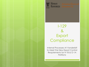 I-129 & Export Compliance