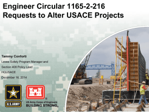 Engineer Circular 1165-2-216 Requests to Alter USACE