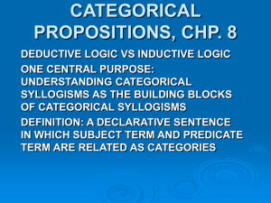 Categorical Propositions, Chapter 8