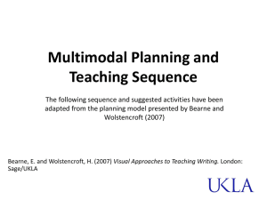 Multimodal Planning and Teaching Sequence