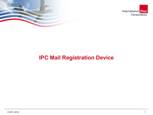 Use the IPC Mail Registration Device