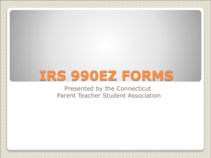 IRS 990 FORMS - Connecticut PTA