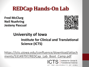 REDCap - Institute for Clinical and Translational Science
