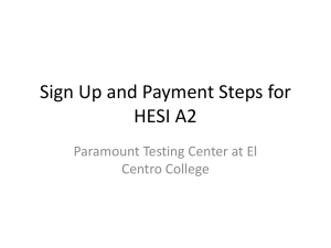 Sign Up and Payment Steps for HESI A2