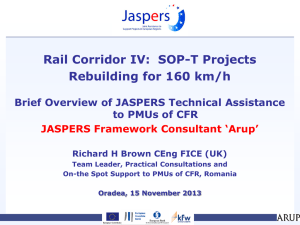 JASPERS Technical Assistance (TA) to CFR