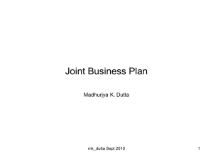 Joint Business Plan