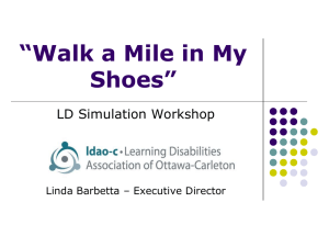 Walk a Mile in My Shoes Workshop