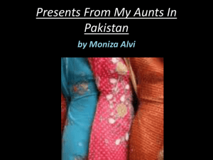 Presents from my Aunts in Pakistan by Moniza Alvi
