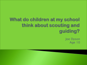 What children at my school think about scouting and guiding, by Joe