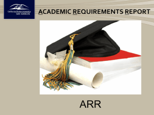 Academic Requirement Report