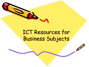 1. ICT Resources for Business Subjects