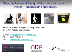 Towards Universal Design of the built environment in Ireland
