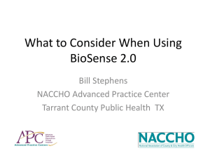 What to Consider When Using BioSense 2.0