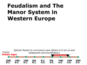 Feudalism and The Manor System