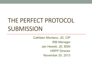 The Perfect Protocol Submission