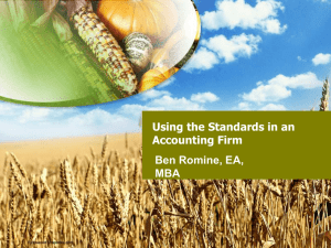 Using the `Standards` in an Accounting Firm — Ben Romine