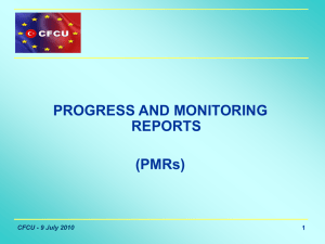 Progress and Monitoring Reports