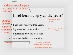 I had been hungry all the years