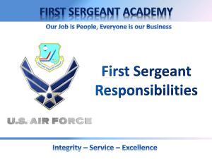 First Sergeant Responsibilities (new window)