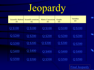 Jeopardy - Lamar County School District