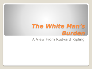 The White Man`s Burden