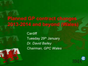 Planned GP contract changes 2013/2014 and beyond