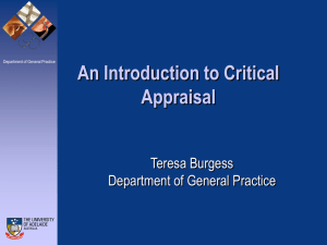 An Introduction to Critical Appraisal