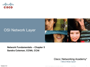 Ch. 5 - OSI Network Layer - Information Systems Technology
