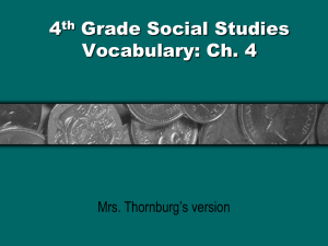 4th Grade Social Studies Vocabulary: Ch. 4