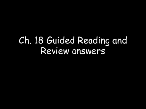 Ch. 18 Guided Reading and Review answers