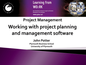 Working with project planning and management software