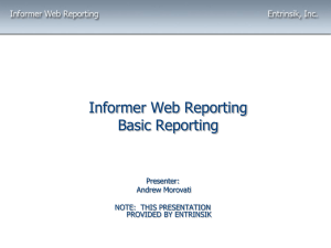 Entrinsik Informer Basic Reports