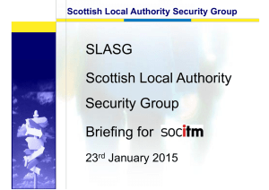 Iain Kerr, Chair of the Scottish LA Security Group - Update