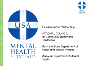 Mental Health First Aid - NH Alcohol and other Drug Service