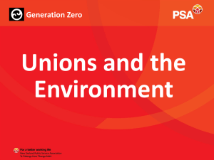 Unions and the environment