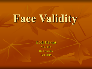 Face Validity in Research